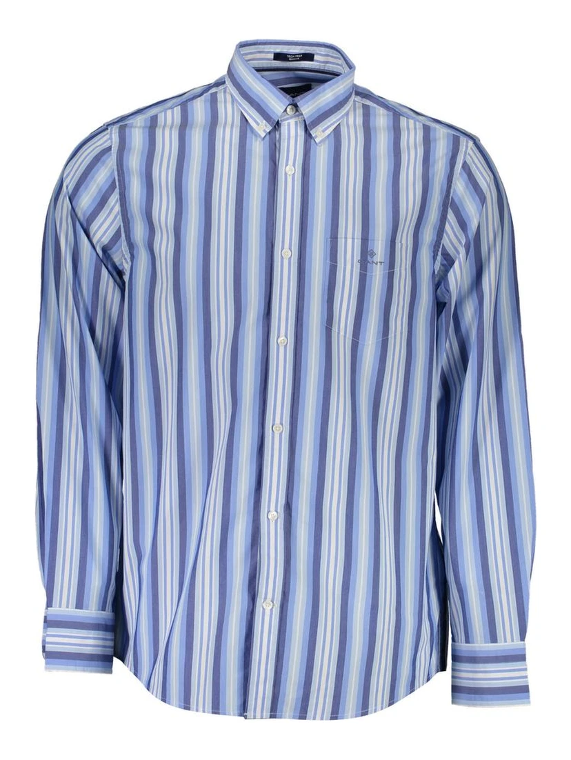 Blue Cotton Men Shirt