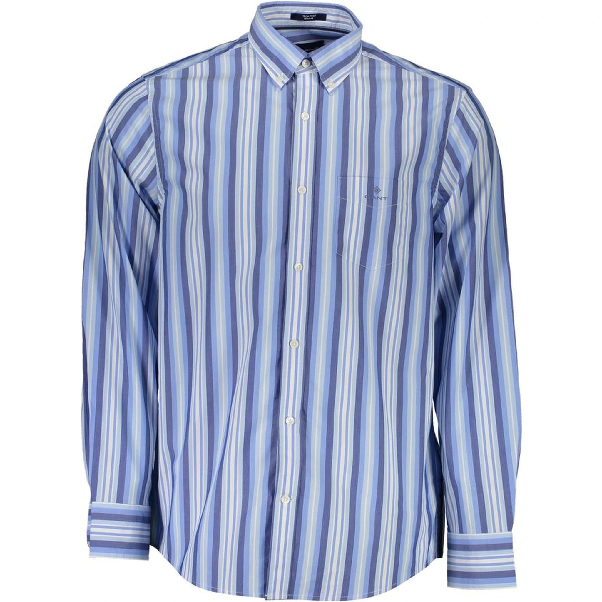 Blue Cotton Men Shirt