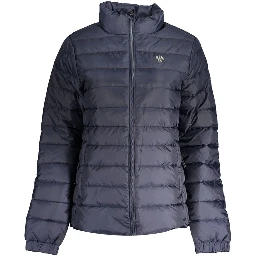 Blue Polyester Women Jacket