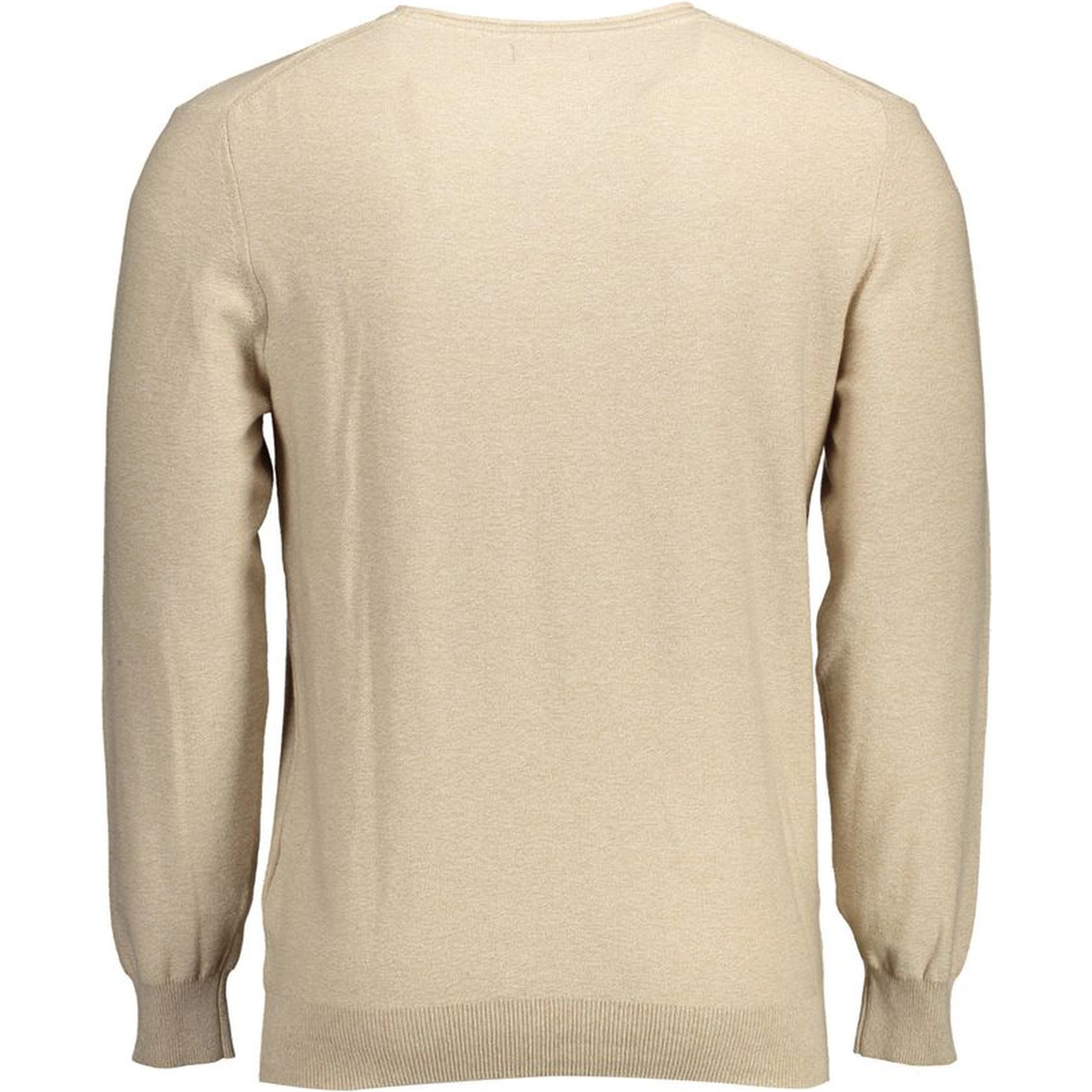 Beige Cotton Men Sweater