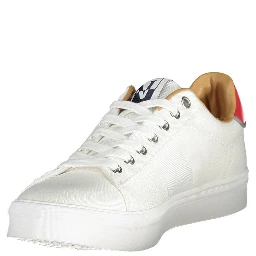 White Polyester Men Sneaker
