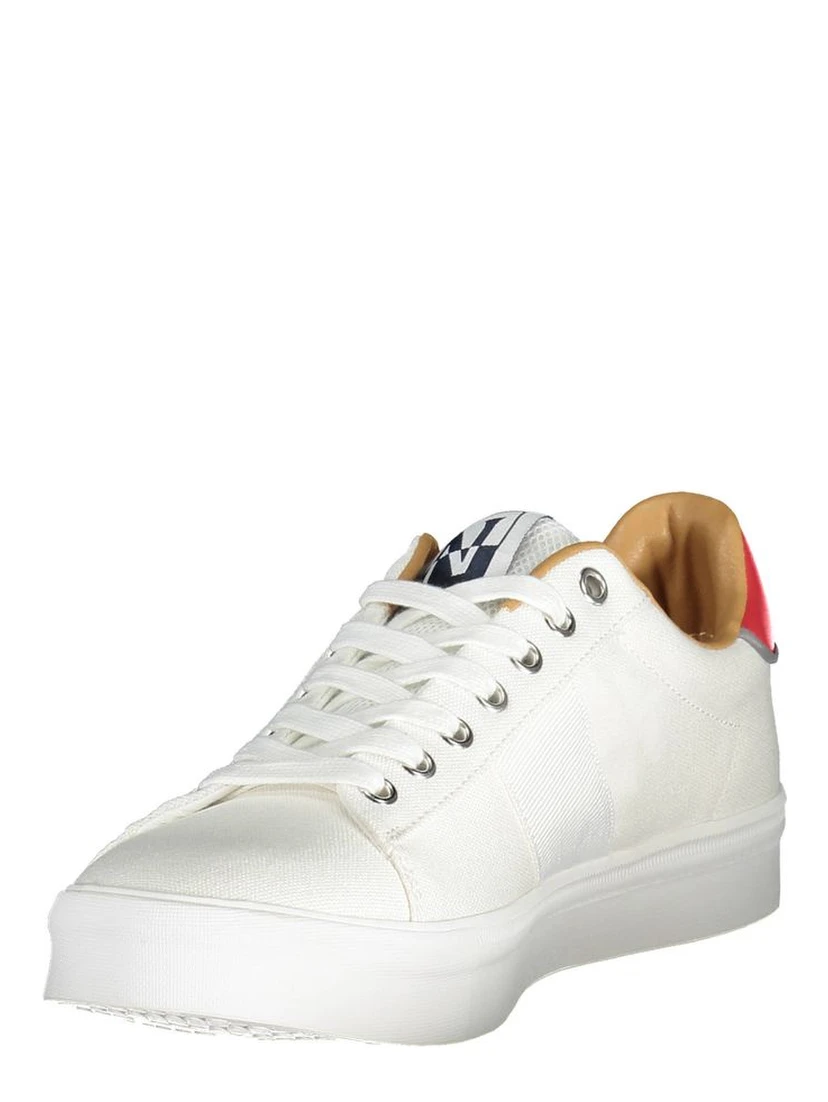 White Polyester Men Sneaker