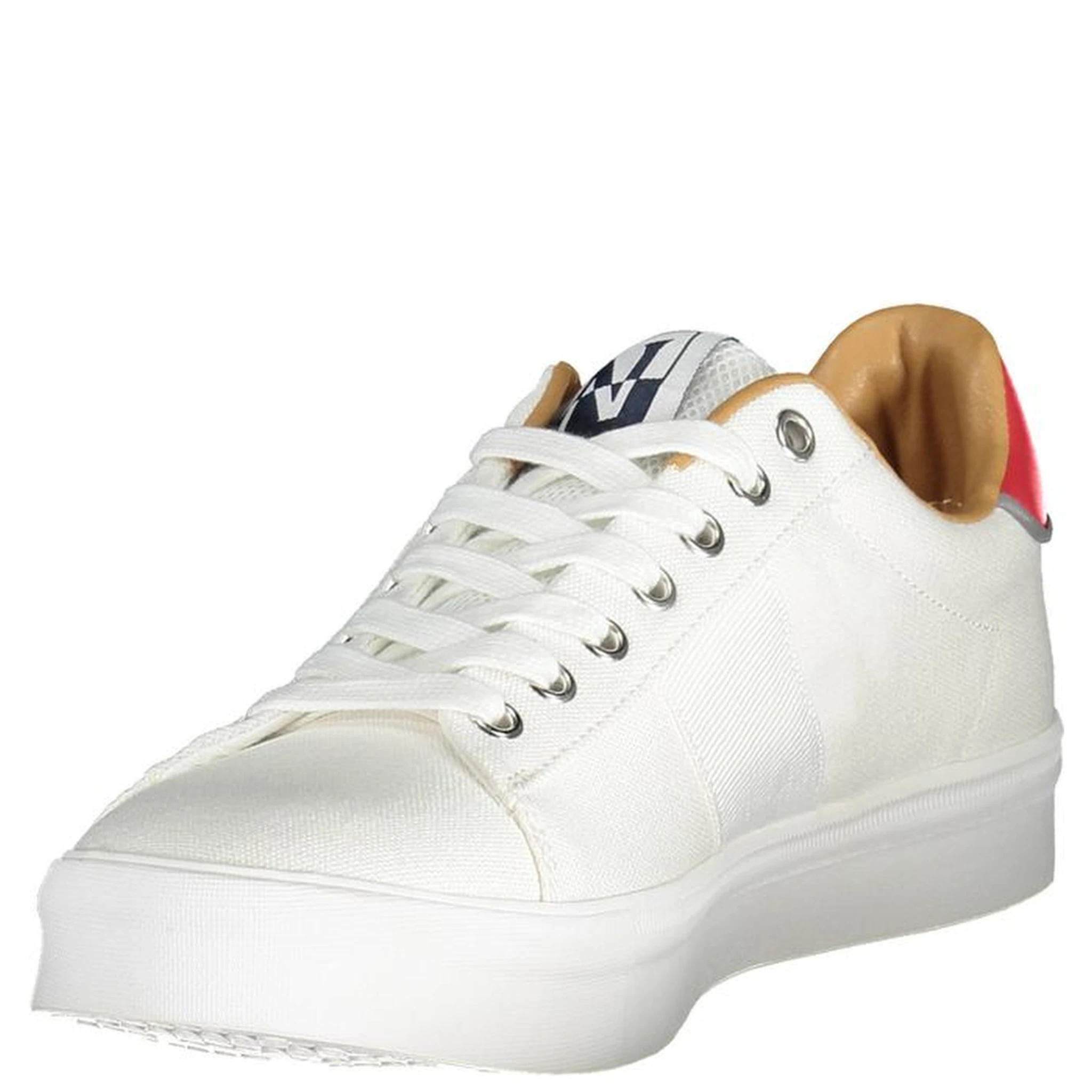White Polyester Men Sneaker