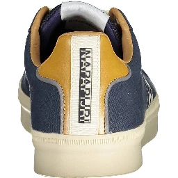 Blue Polyester Men Sneaker