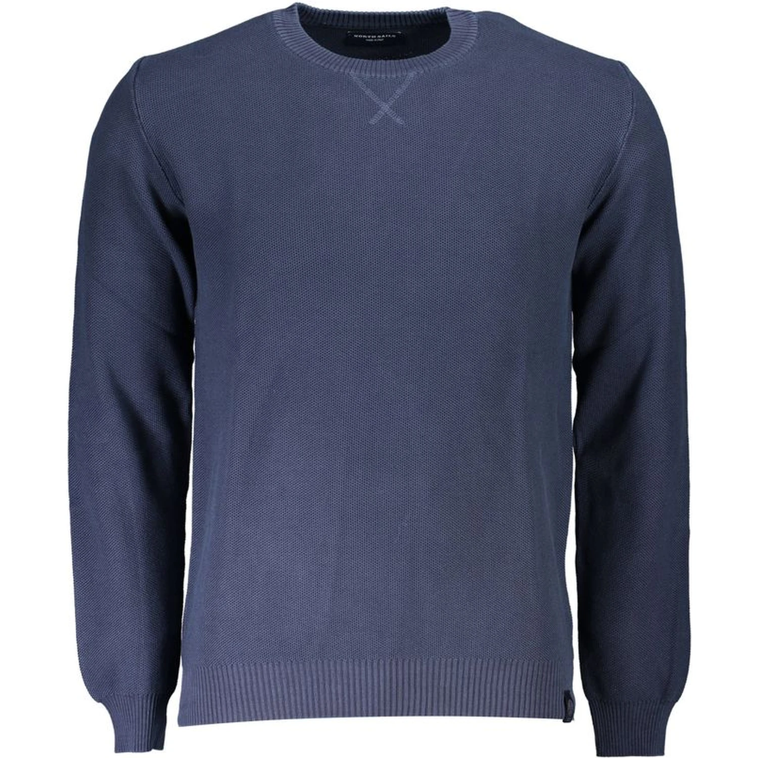 Blue Cotton Men Sweater