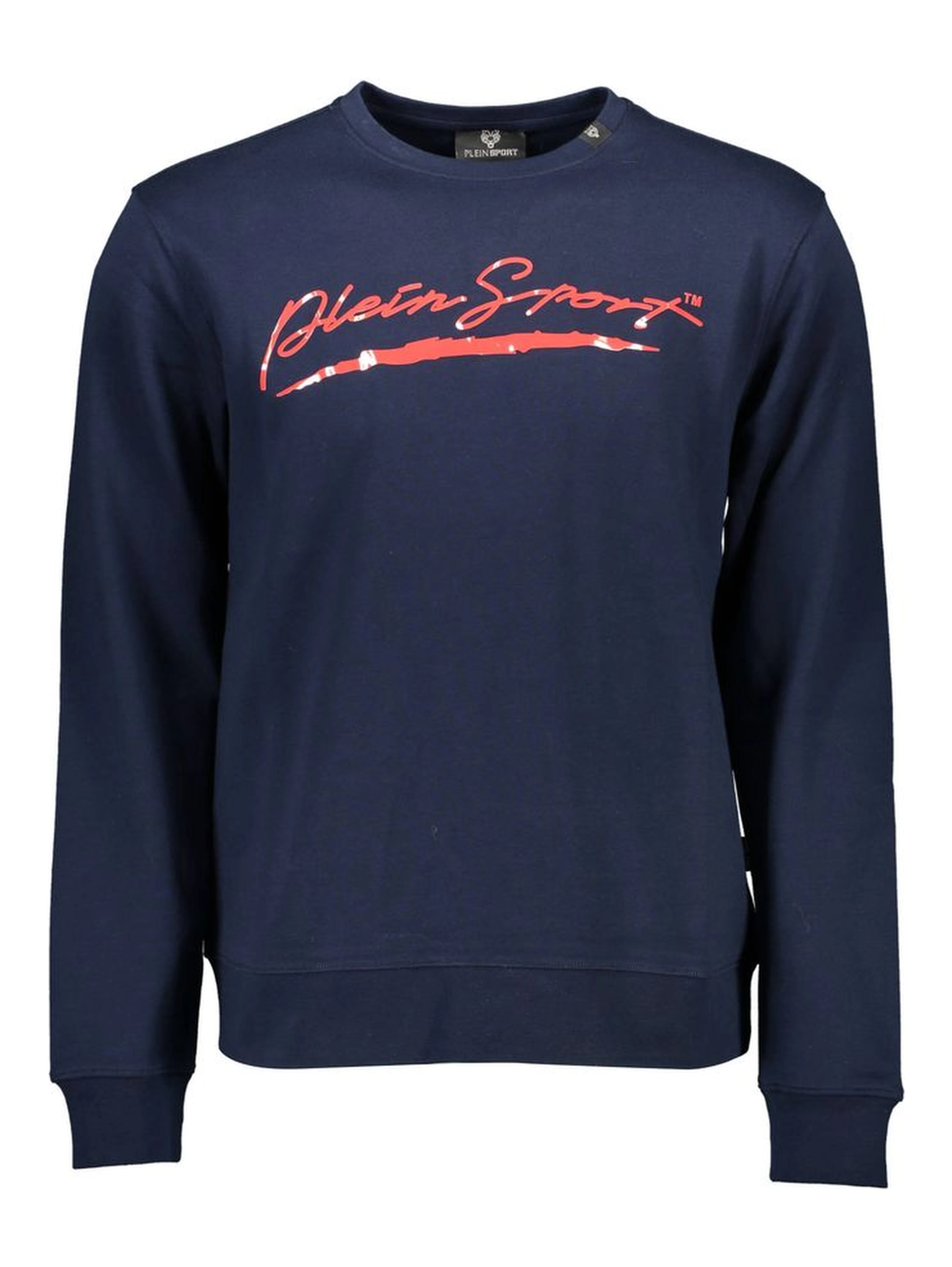 Blue Cotton Men Sweater