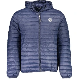 Blue Polyamide Men Jacket