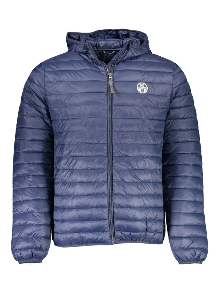 Blue Polyamide Men Jacket