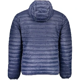 Blue Polyamide Men Jacket