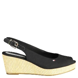 Black Leather Women Sandal