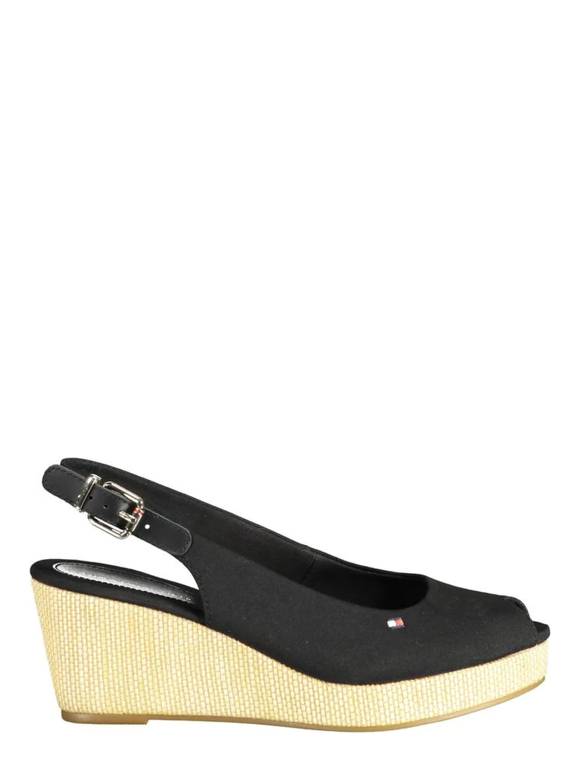 Black Leather Women Sandal