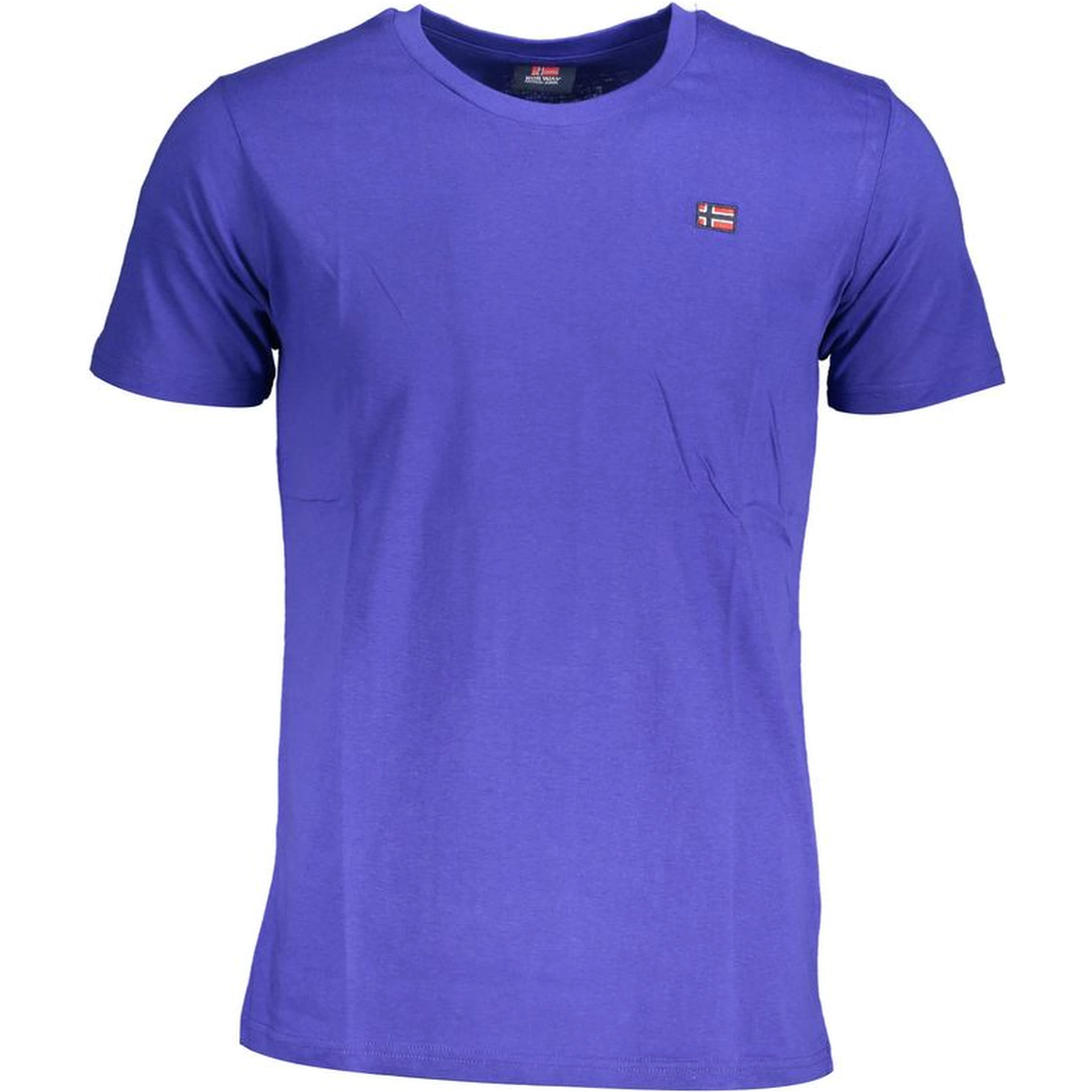 Blue Cotton Men T-Shirt