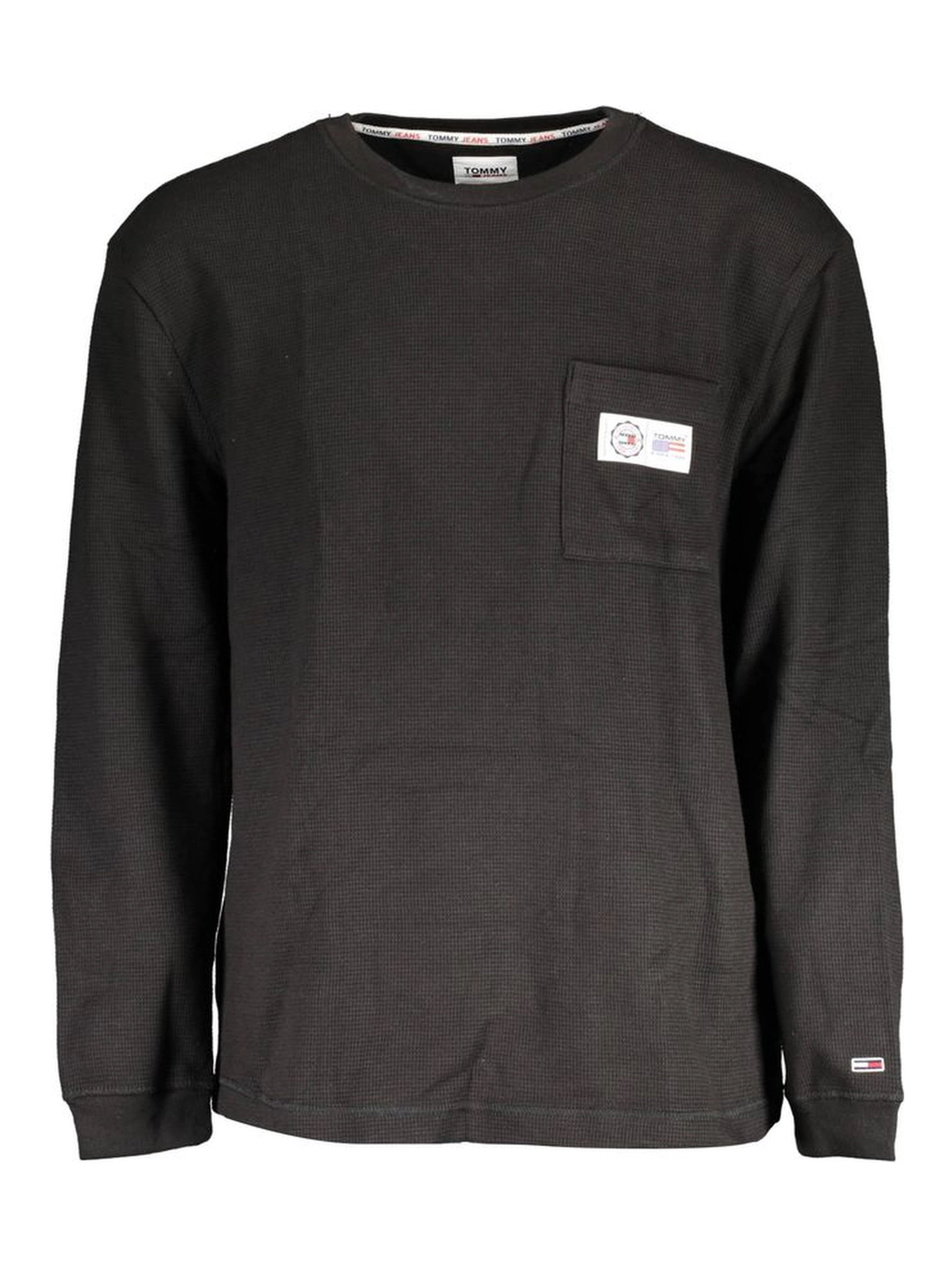 Black Cotton Men Sweater