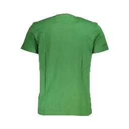 Green Cotton Men T-Shirt