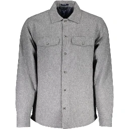 Brown Cotton Men Shirt