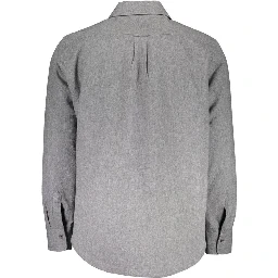 Brown Cotton Men Shirt