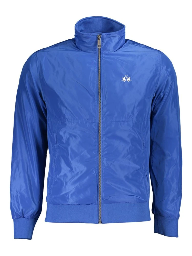 Blue Polyester Men's Jacket
