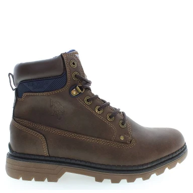 Brown Polyester Men Boot