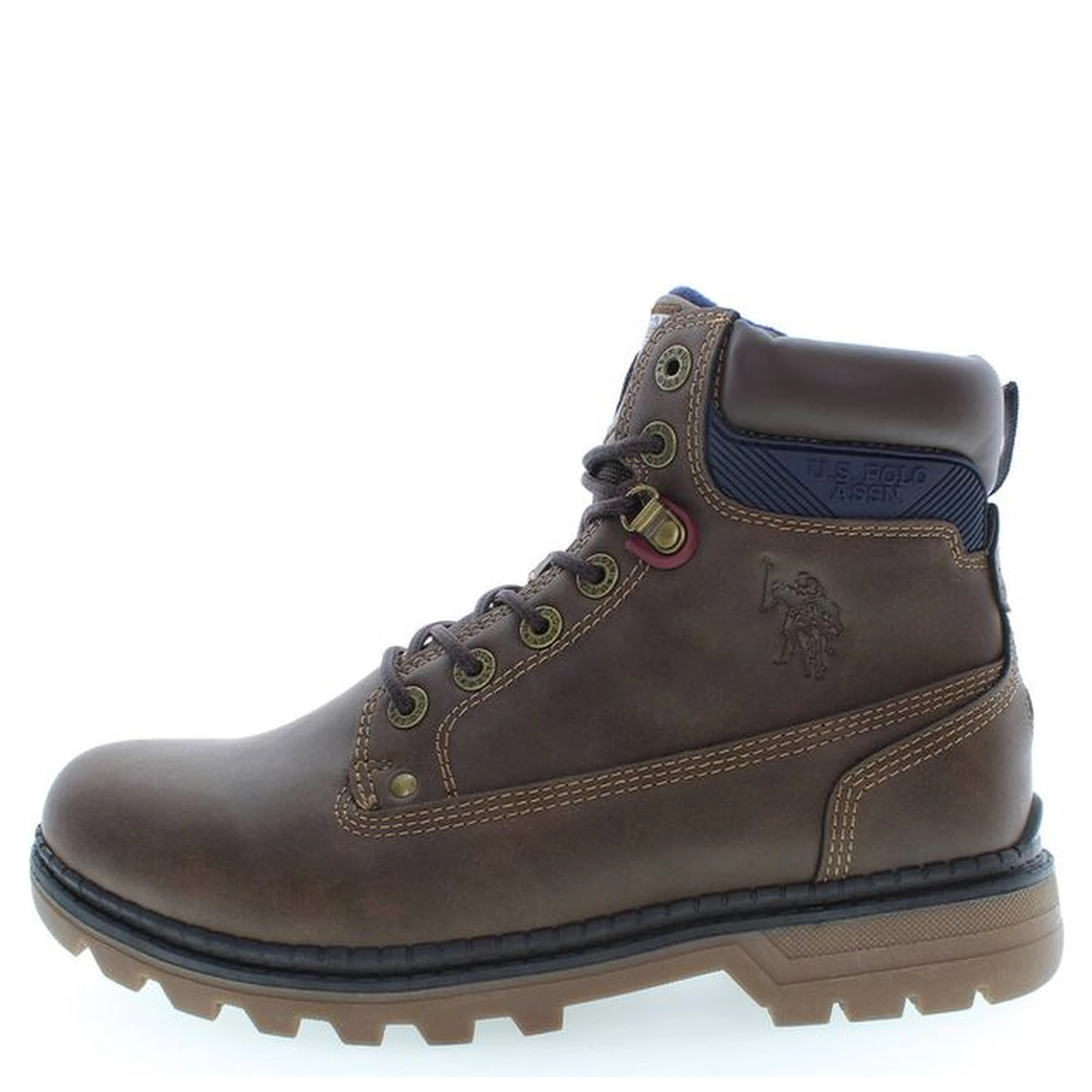 Brown Polyester Men Boot