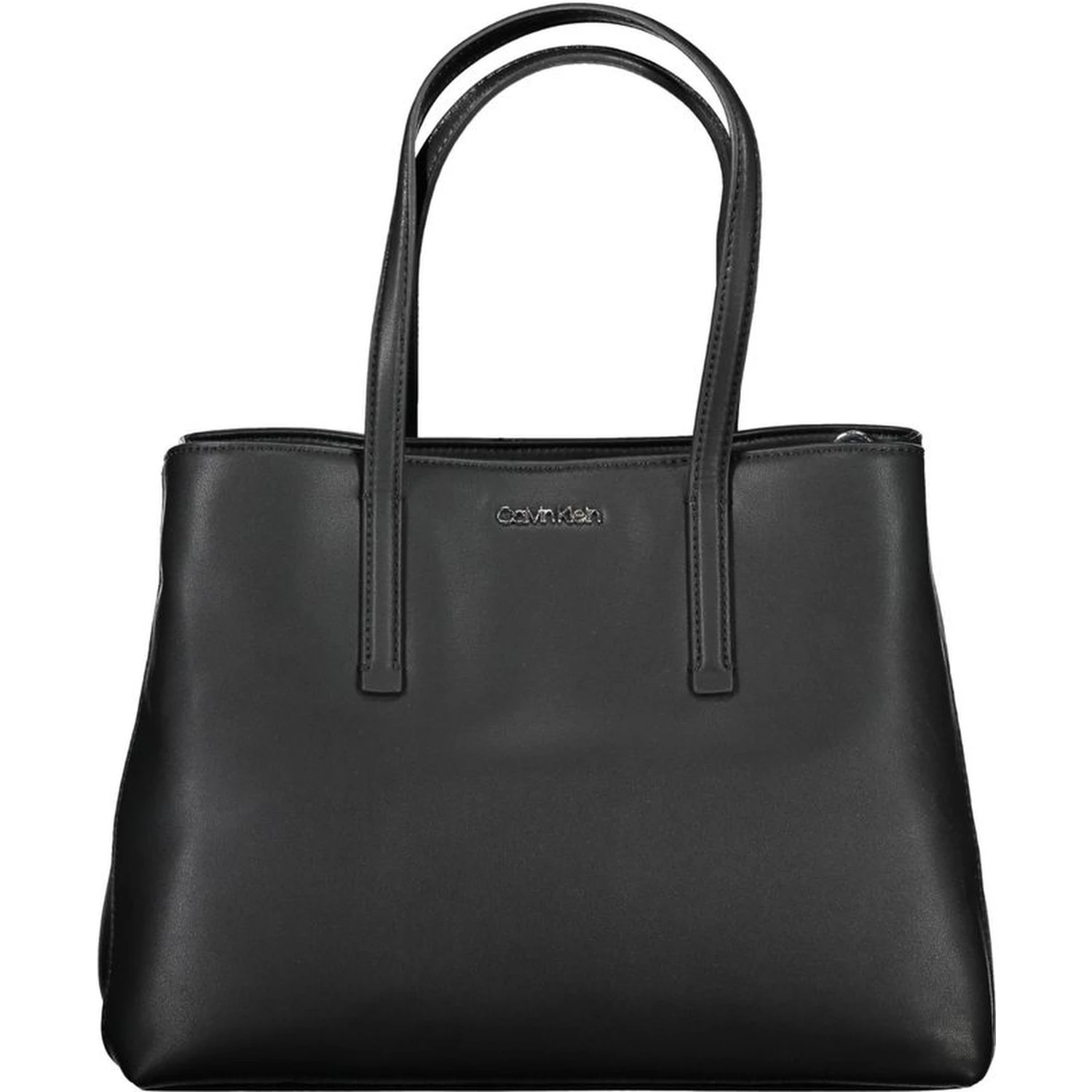Black Polyester Women Handbag