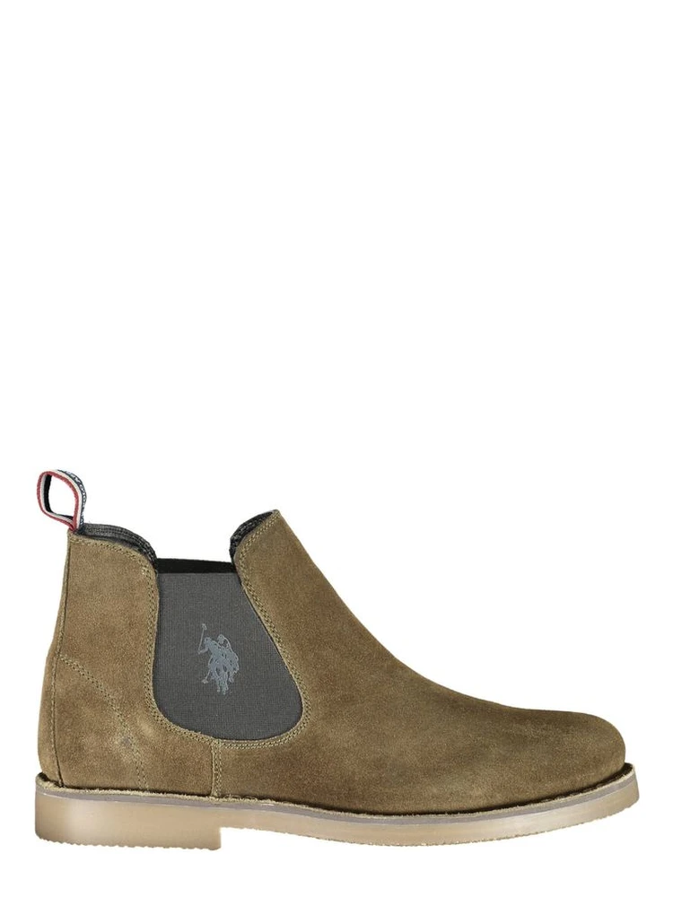 Green Leather Men Ankle Boot
