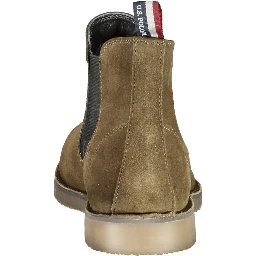 Green Leather Men Ankle Boot