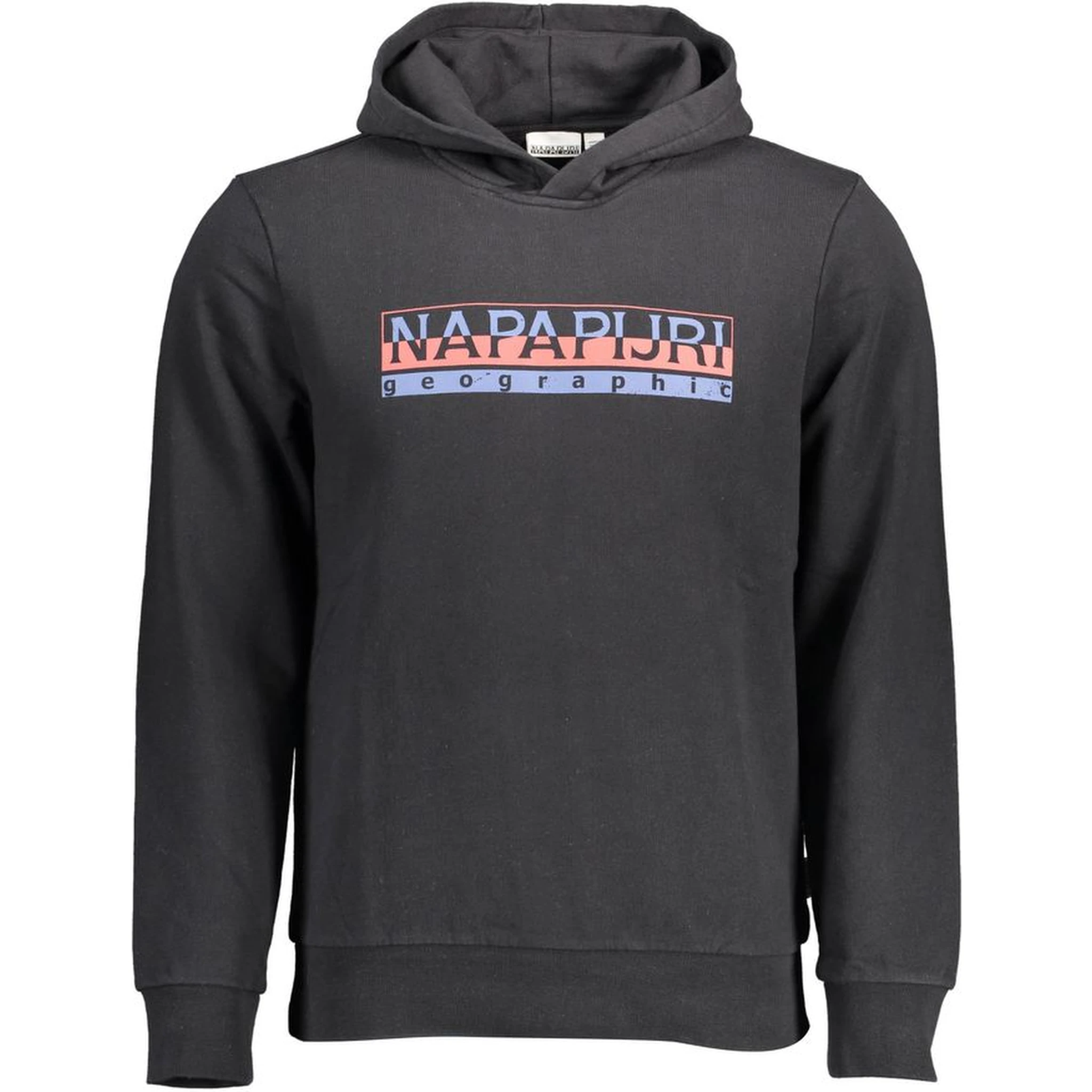 Black Cotton Men Hoodie