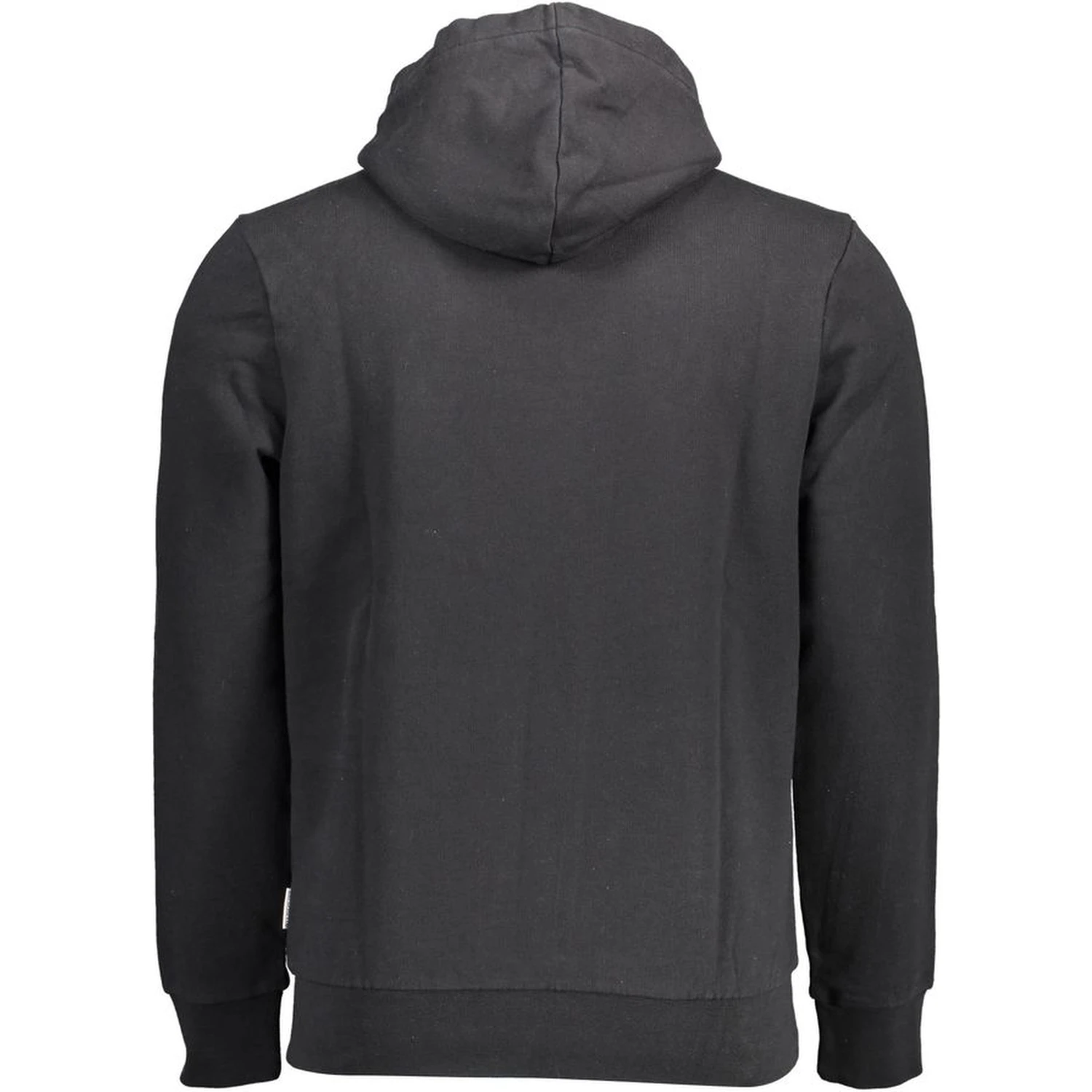Black Cotton Men Hoodie