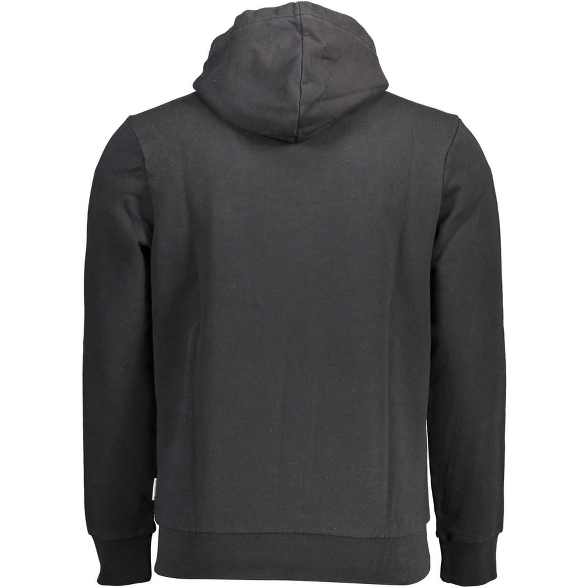 Black Cotton Men Hoodie