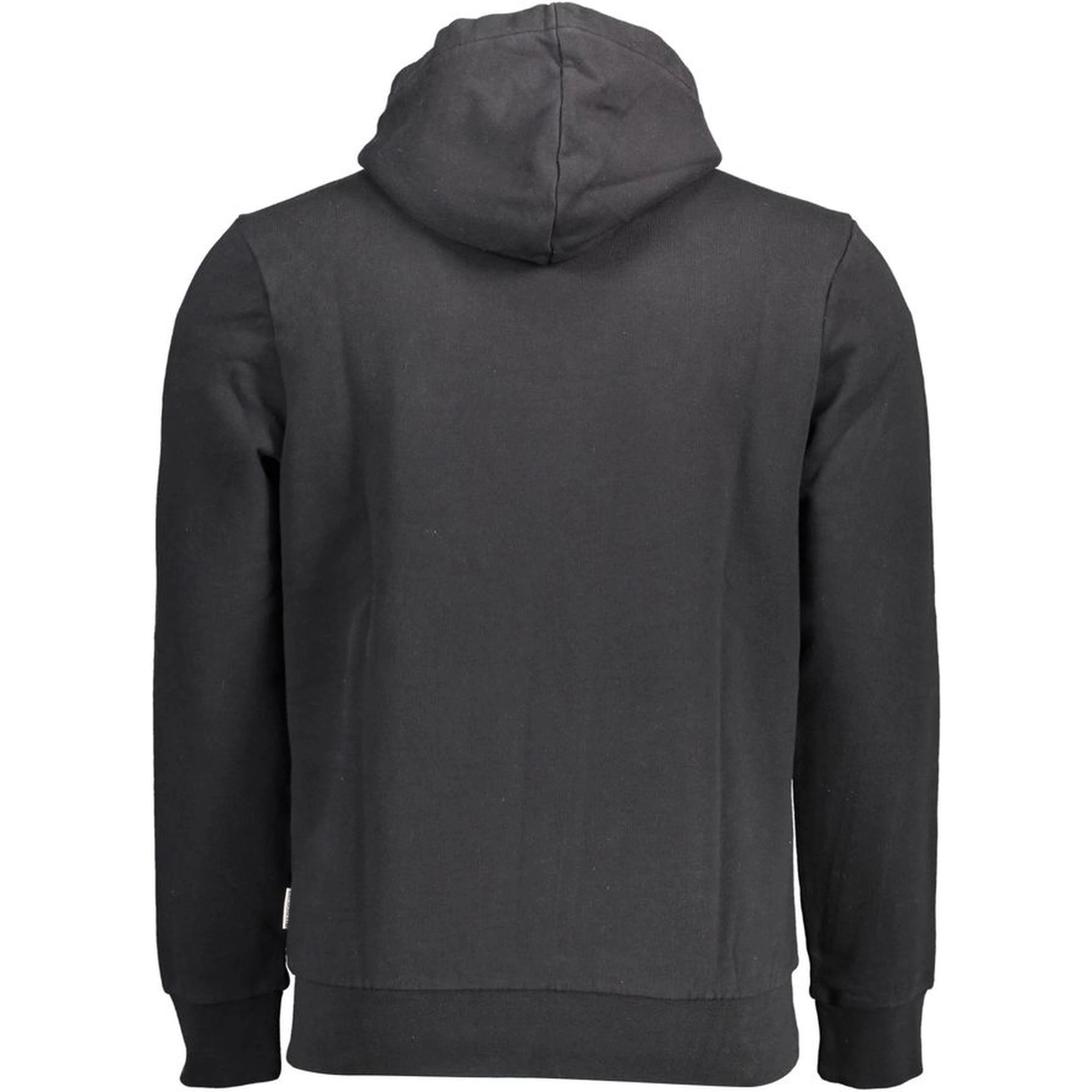 Black Cotton Men Hoodie