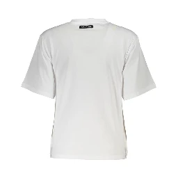 تي شيرت قطني أبيض