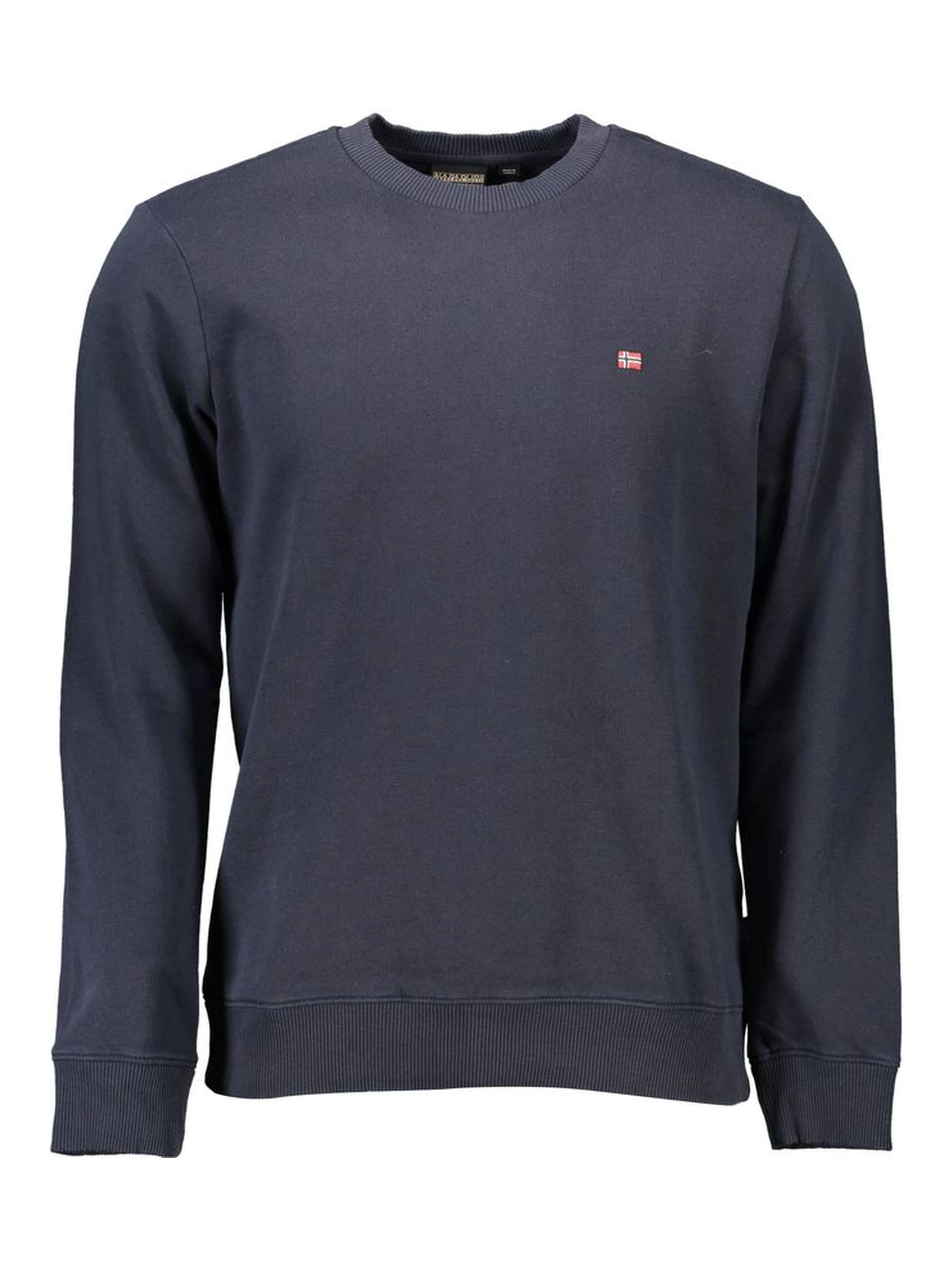 Blue Cotton Men Sweater