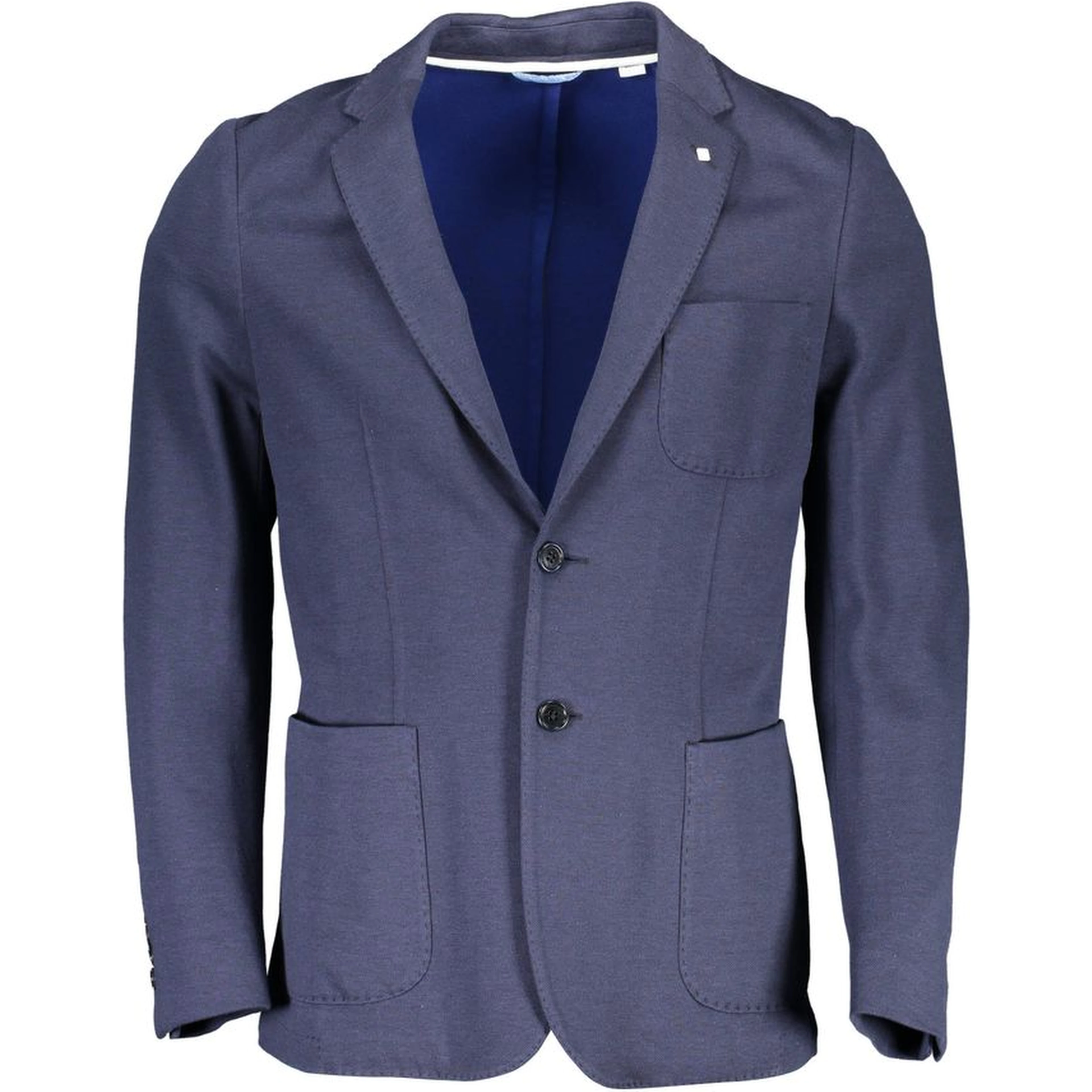Blue Cotton Men Jacket