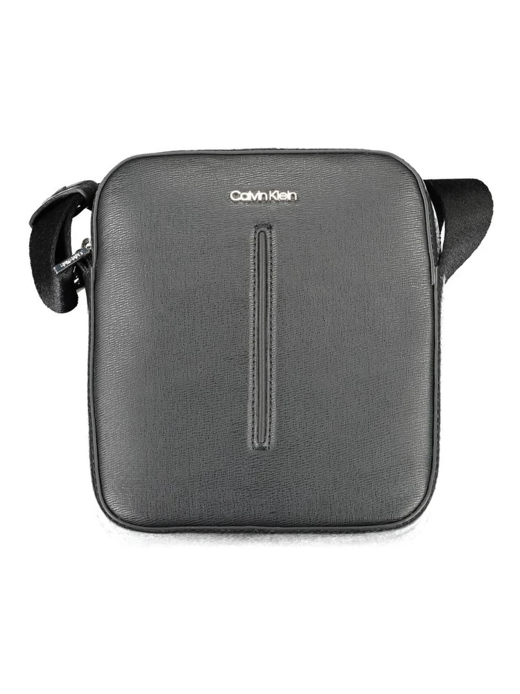 Black Polyester Men Shoulder Bag