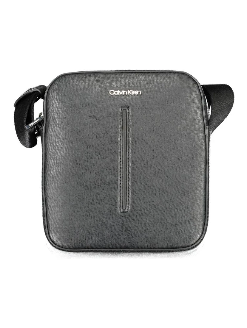 Black Polyester Men Shoulder Bag