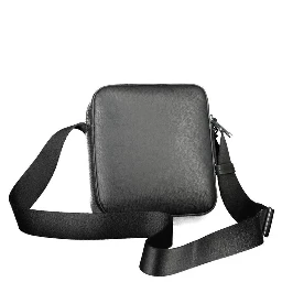 Black Polyester Men Shoulder Bag