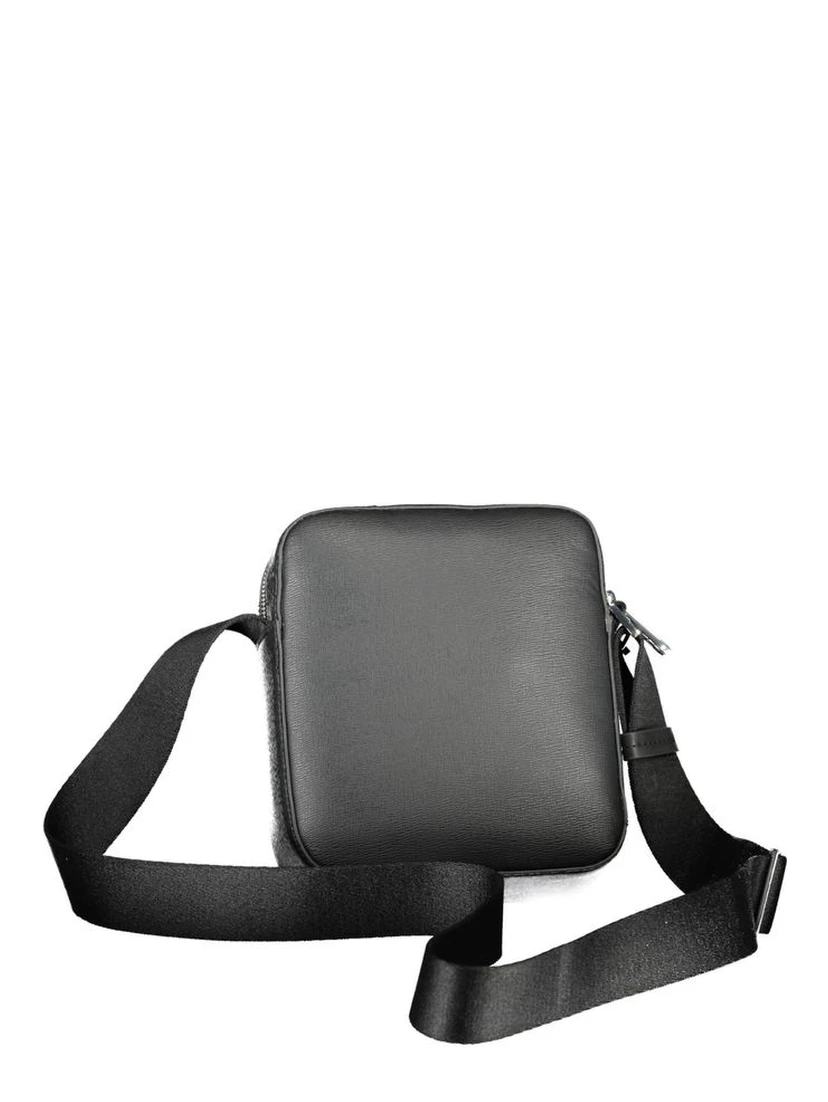 Black Polyester Men Shoulder Bag