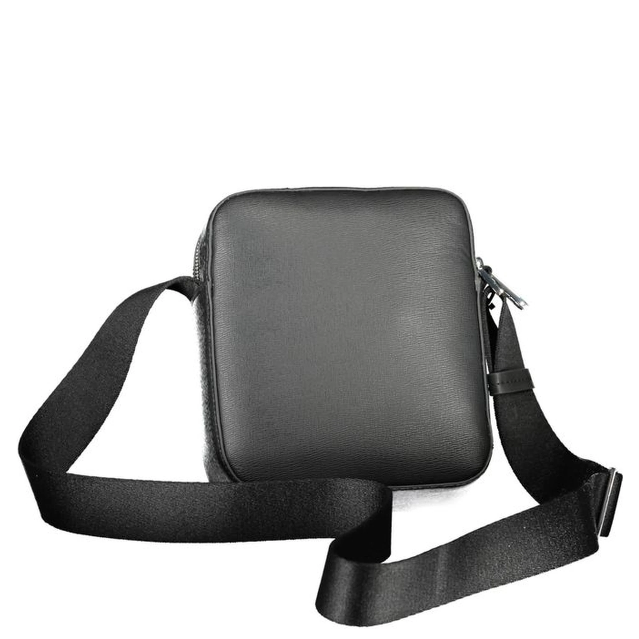 Black Polyester Men Shoulder Bag
