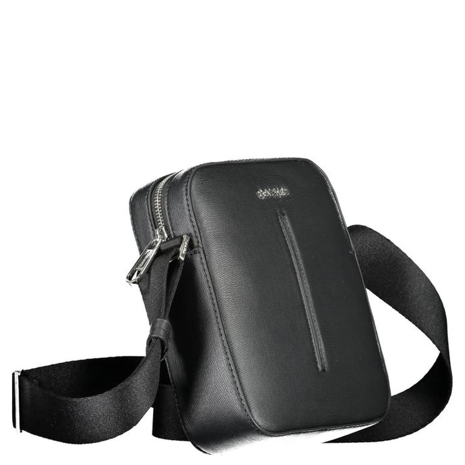 Black Polyester Men Shoulder Bag