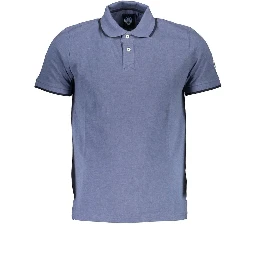 Blue Cotton Polo Shirt