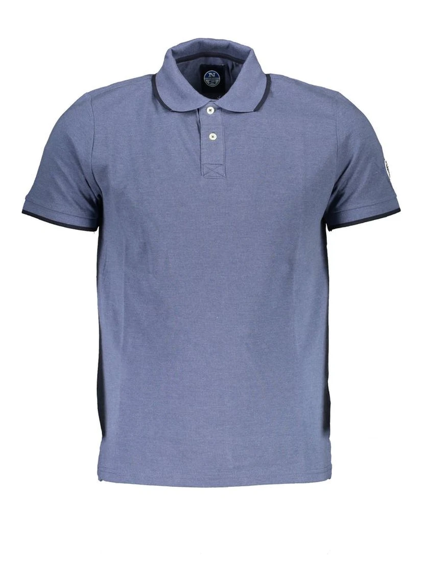 Blue Cotton Polo Shirt