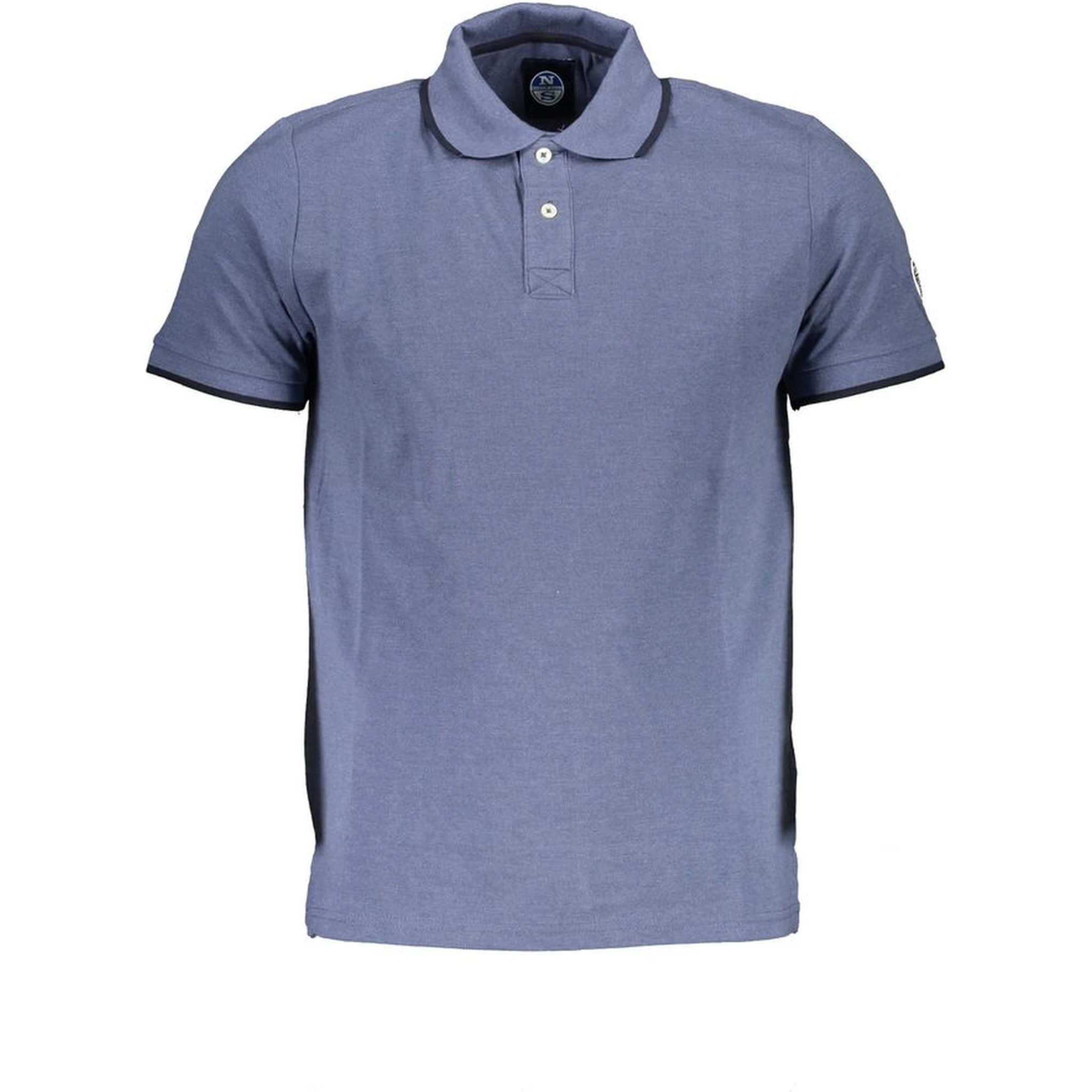 Blue Cotton Polo Shirt