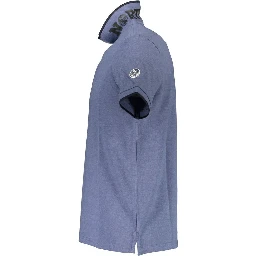 Blue Cotton Polo Shirt