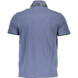 Blue Cotton Polo Shirt