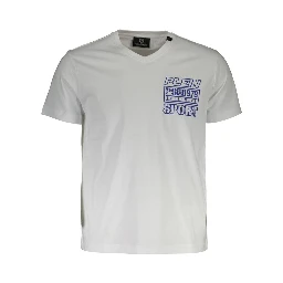 White Cotton Men T-Shirt