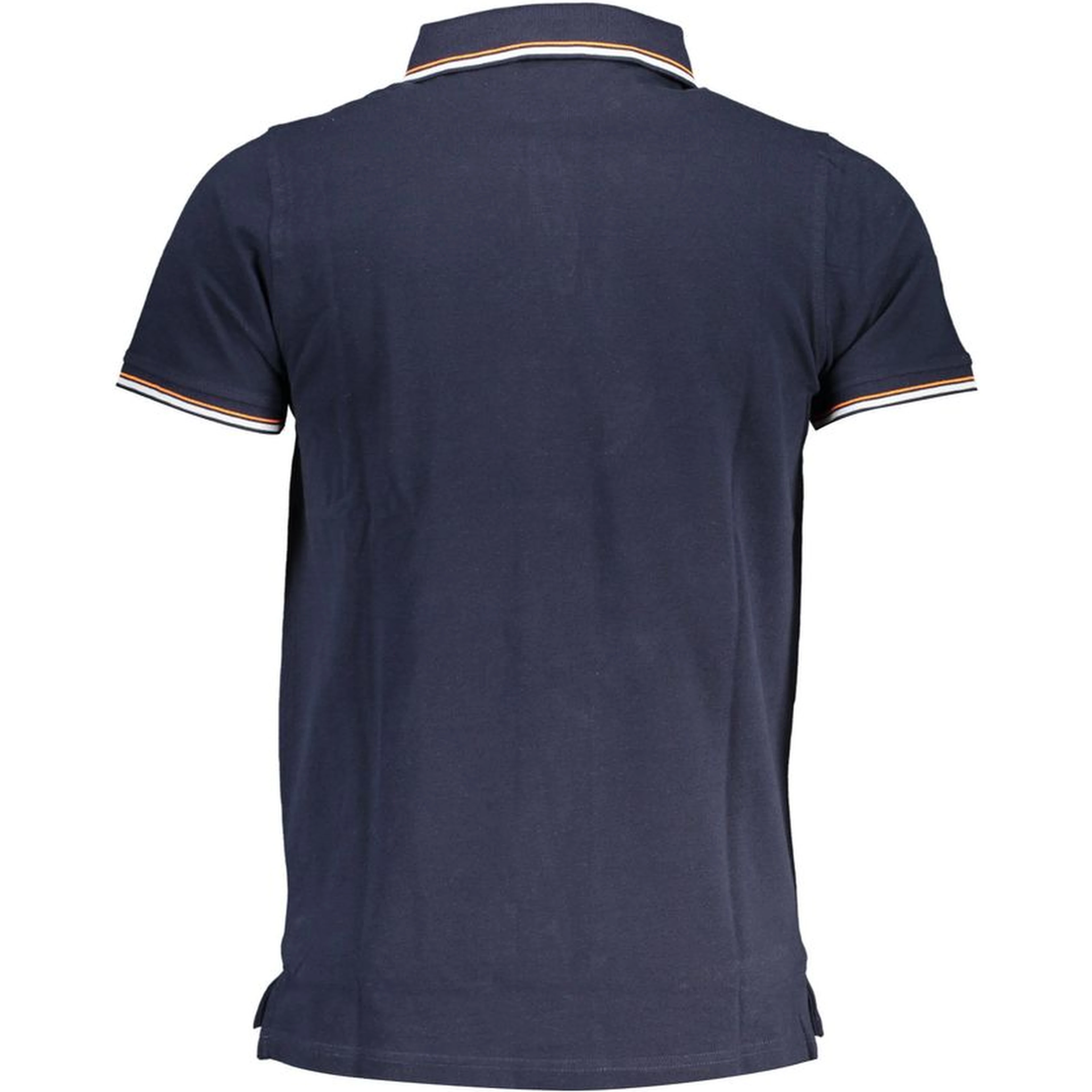 Blue Cotton Men Polo Shirt