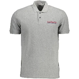 Gray Cotton Polo Shirt