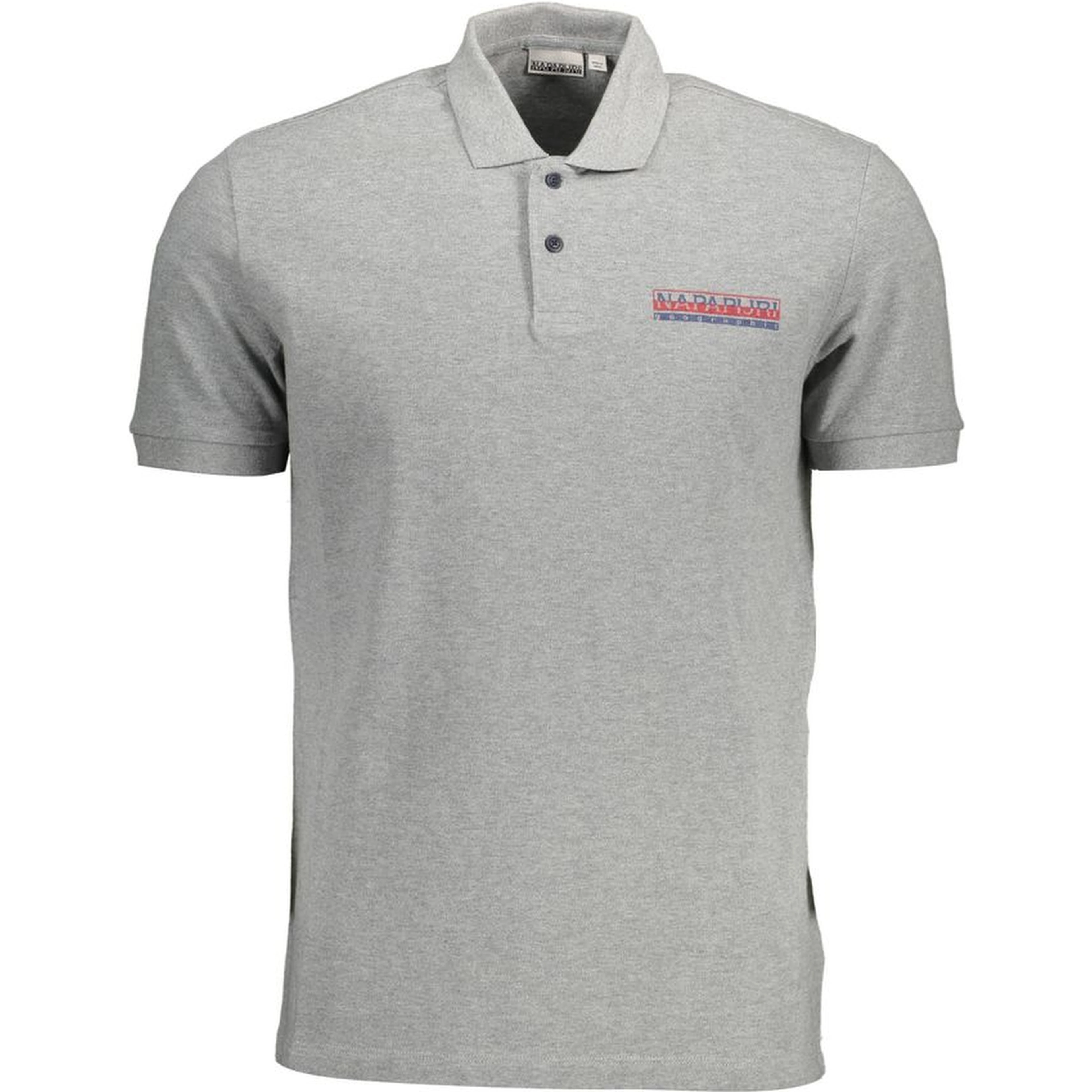 Gray Cotton Polo Shirt
