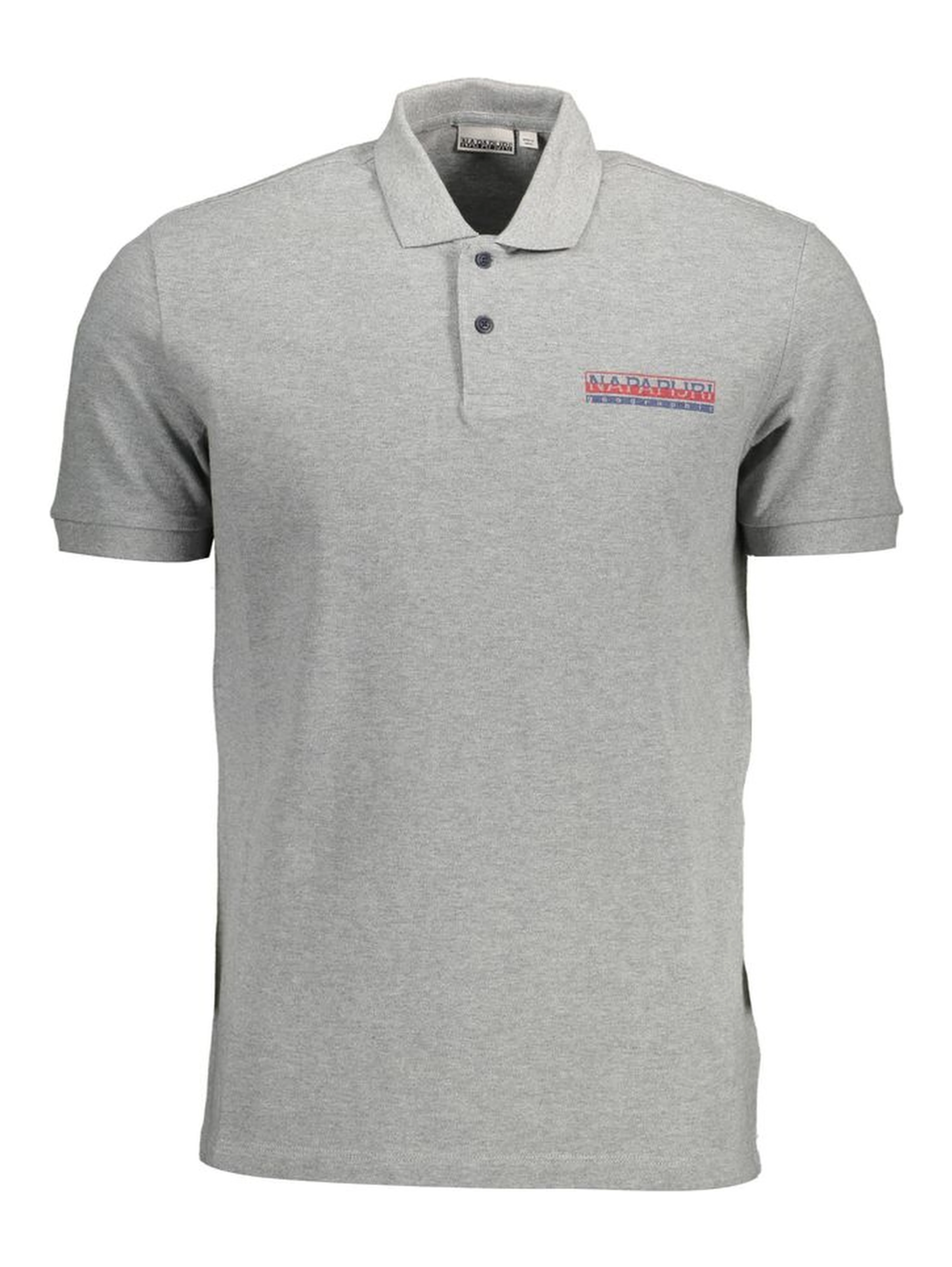 Gray Cotton Polo Shirt