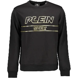 Black Cotton Men Sweater